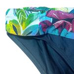 La Blanca NWT Vintage Y2K Ruched Tropical Waist Black Bikini Bottom Size 16 NEW Photo 2