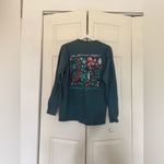 Comfort Colors Delta Zeta Teal Green Blue Aztec Print Block Letter Long Sleeve T-Shirt Medium Photo 4