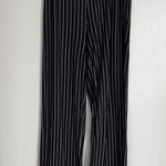 ZARA  Black and White Striped Trousers with Lace Hem Photo 0