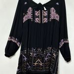 Free People Rhiannon Embroidered Mini tunic long sleeve back cutout shirt dress Photo 1