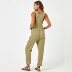 l*space NWT L* green cotton freya jumpsuit overalls Photo 3