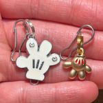 Mickey Mouse Gold & White Glove Hand Charm with Spring Hook Photo 8