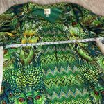 Anthropologie Fig and Flower Boho Peasant Blouse Women’s Size 1X Lined Peacock Green Photo 6