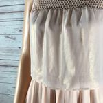 Maison Jules Crochet-Yoke Pink Shimmer Dress NWT SMALL Photo 6