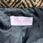 Pink Lily  Herringbone Blazer Womens Medium Double Breasted Pockets Career Jacket Photo 4