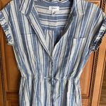 Japna Pinestripe Linen Shirt Dress Photo 2