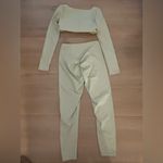 None NEW 2 Pc Crop Top & Yoga Pants Long Sleeve Workout S Photo 1