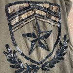 EXPRESS olive green black/matte gold modal cotton racer back tanktop, size L Photo 1