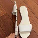 ZARA  | White Studded Slides Flat Sandals 37 Photo 2