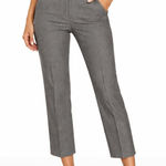 Norma Kamali  Pleated Crop Trousers Women’s Size 8 Black Stripe Career Pants Photo 0