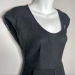 Anthropologie Cropped Wide Leg Jumpsuit Womens Size 0 Black Abbey Crepe Belted Photo 3