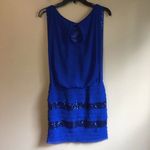 Aidan Mattox  size 0 retro blue sequin dress Photo 1