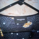 The Kooples Mixed Print Butterfly Faux Wrap Top in Black Size Small Photo 5