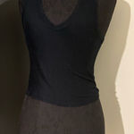 Free People π Black Tank Slightly Cropped Racerback Top Photo 0