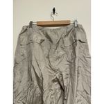 Motel Rocks Motel Parachute Pants Women XL Almond Milk Tan Drawstring Y2K Oversize Baggy New Photo 4