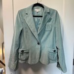 Banana Republic  Dusty Blue Green Corduroy Blazer Button Front Cotton Workwear 16 Photo 0