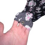 Yumi Kim  Tucked Away Duchess Wrap Dress Black Pink Floral‎ Women XS Long Sleeves Photo 3