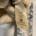 Sundry  WOMENS PAISLEY TEXTURED PULLOVER SWEATSHIRT SMALL BLUE Photo 5