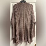 Free People  Easy Cable Knit V-Neck Oversized Sweater Size Medium Photo 4
