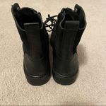 Lucky Brand  Iliana Black Suede Wool Lace Up Hiker Combat Boots Photo 4