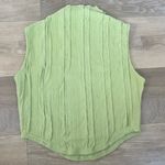 Light Green Textured Mock Neck Sleeveless Crop Top Size M Photo 3