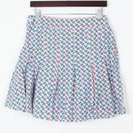 Maeve by Anthropologie Floral Print Pleated Mini Skirt Size 6 Feminine Coquette White Photo 6