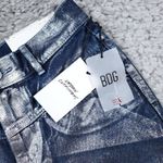 BDG  Cowboy Jeans High Rise Straight Relaxed Blue Silver Painted Women's Size 27 Photo 5