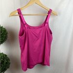 Chico's Chico’s Hot Pink Loose Weave Crochet Knit Top & Tank Set 2 L Photo 7