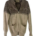 Ashburton Ltd New Zealand Women's‎ Size Large 100% Pure Wool Knit Sweater Tan Photo 0