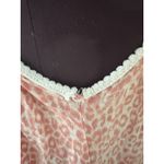 P. Jamas Pink Pima Cotton Smocked Night Gown XS Cottagecore Animal Print Trad Photo 3