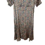 Boden Satin Midi Tea Dress Floral V Photo 3
