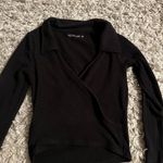 Abercrombie & Fitch black cross wrap long sleeve size small Photo 2