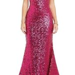 Morgan & Co New Chloé Sequined Gown Dress stretch Sz 7 fit sz medium Pink Photo 0