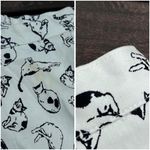 Eva Rose White w/ Black Cat Graphics Print Midi Skater Skirt Full Skirt Size M Photo 6