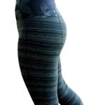 Lululemon  butterfly and striped Olive green and black leggings size 4 Photo 0