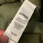 JustFab  3X shorts with tie belt, new no tags, military green Photo 2