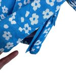 Gap NWT 100% Cotton Blue White Floral Short Puff Sleeve Crop Top Size XS Photo 6