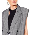 Nasty Gal NWOT  Five O'Clock Somewhere Longline Blazer Herringbone Size 6 Photo 3