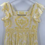 Monsoon  and Beyond Sofia Dress Yellow Floral Sleeveless Midi Dress Women’s Large Photo 5