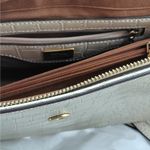 BL. Tiannu Croc Embossed Handbag Shoulder Bag Purse Ivory Cocktail Party Wedding Photo 13