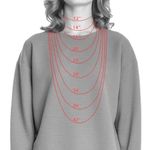 NEW 2028 Interchangeable NECKLACE SET 16" Red & Crystal Teardrop Pendants Boxed Photo 3