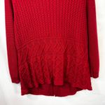Talbots  Plus Size 1X Cardigan Knit Sweater Red Cable Button Front Office 1722 Photo 7