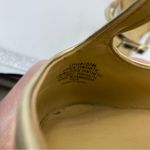 J.Crew Factory T-Strap Heels in Gold CD246 Size 8.5 wedding holiday work event Photo 6