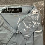 LIONESS Button Down Collared Shirt Women XS Light Blue Australia Front Closure Photo 6