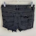 American Eagle  Faded Black Super Stretch Hi-Rise Distressed Shortie Shorts Photo 2