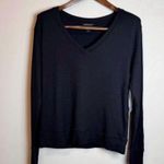 Athleta  Sunrise V-Neck Black Sweatshirt Photo 0