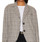 Free People NEW  Cali Plaid Blazer Dust Combo Photo 0