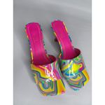 Rouge Helium Womens Multicolor Swirl Open-Toe Mules Size 10 Photo 1