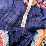 Free People  women’s Talia embroidered blouse shirt  bell shelve flair small Photo 3