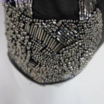 H&M scoop neck brown half-sleeve sheath mini dress beaded shoulder, M Photo 10